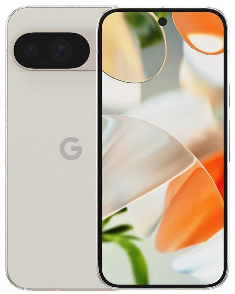 Wholesale Google Pixel 9 G2YBB porcelain 128GB 5G unlocked, B/C stock — front and back view