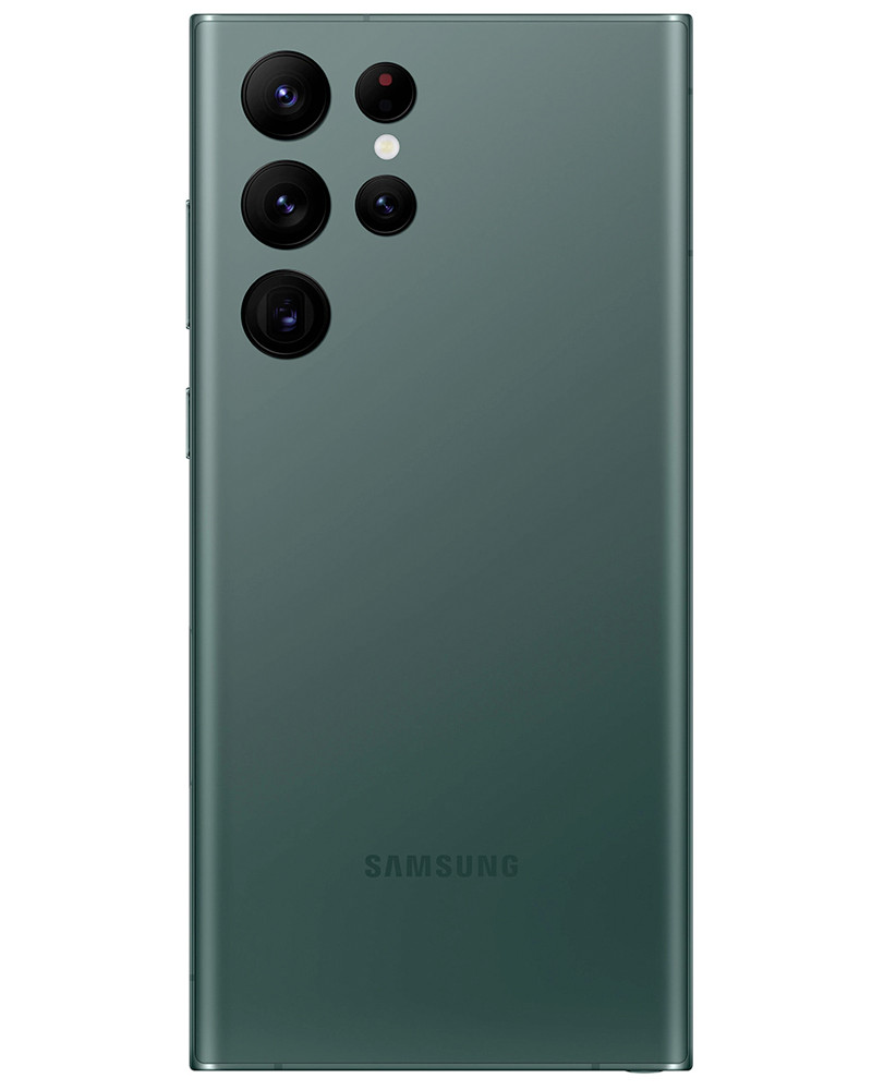 Wholesale Samsung Galaxy S22 Ultra green 128GB unlocked c stock bulk smartphone back view