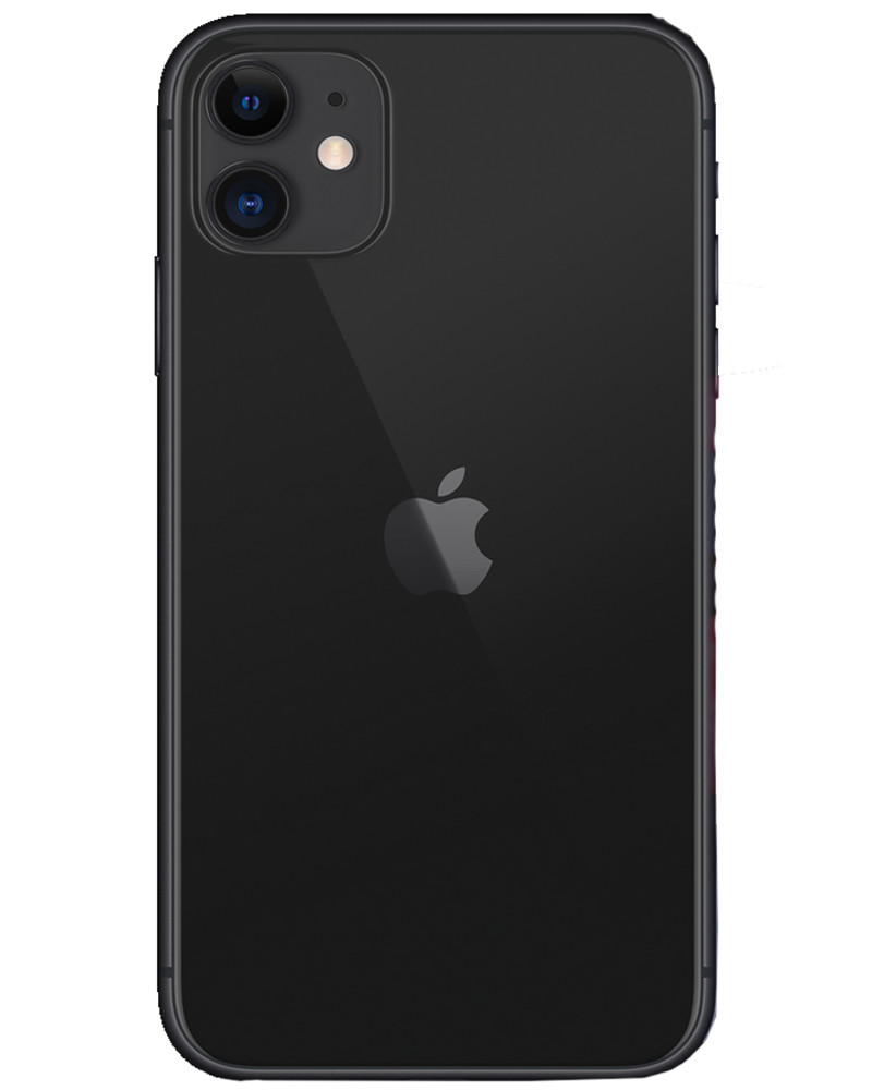 Wholesale Apple iPhone 11 black 128GB unlocked A/B stock bulk smartphone back view