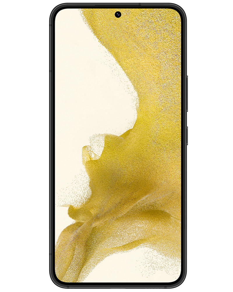 Wholesale Samsung Galaxy S22 phantom black 256GB unlocked A/B stock bulk smartphone front view