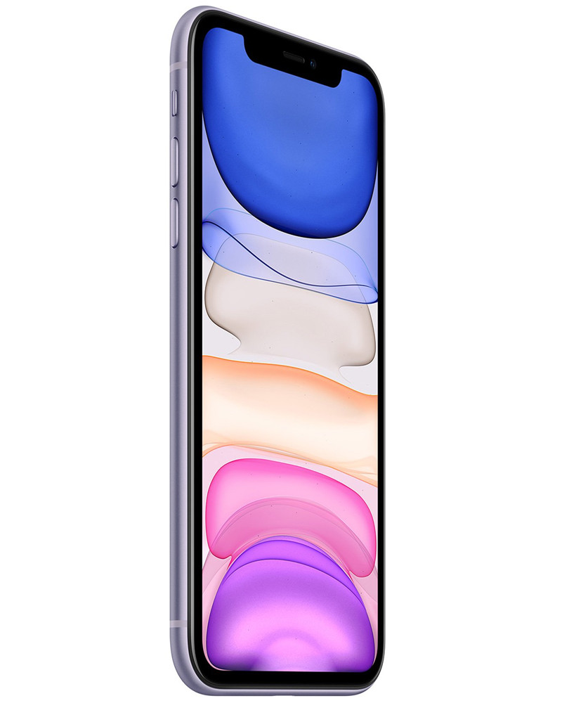 Wholesale Apple iPhone 11 purple 128GB unlocked A/B stock bulk smartphone side view