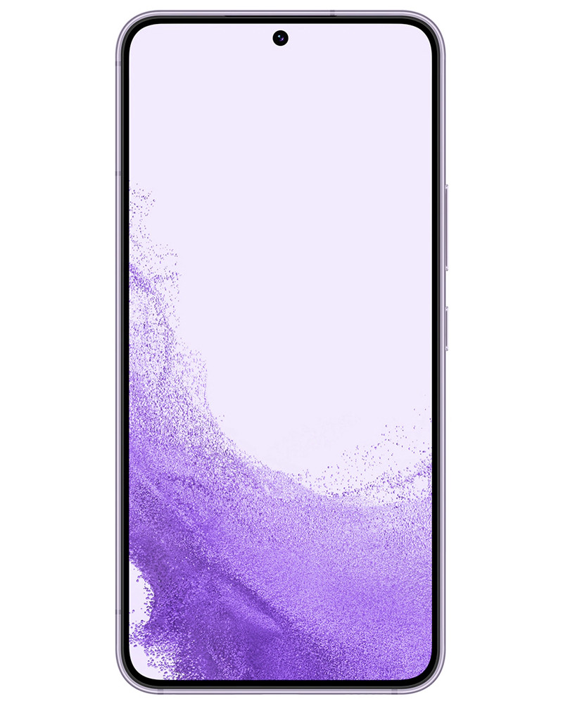 Wholesale Samsung Galaxy S22 purple 128GB unlocked b/c stock bulk smartphone front view