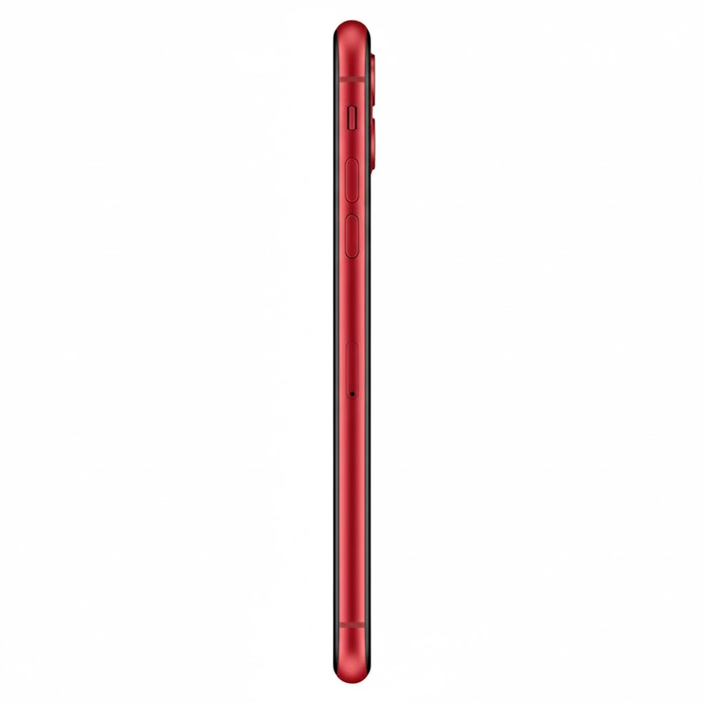 Apple iPhone 11 A2111 Red 64GB side profile showing device thickness and button placement