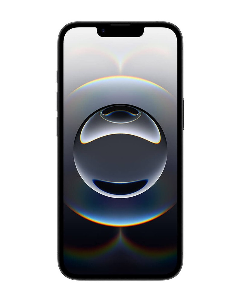 Apple iPhone 16E A3212 in Black, 128GB 5G Unlocked - front screen view showing display, A/B stock condition