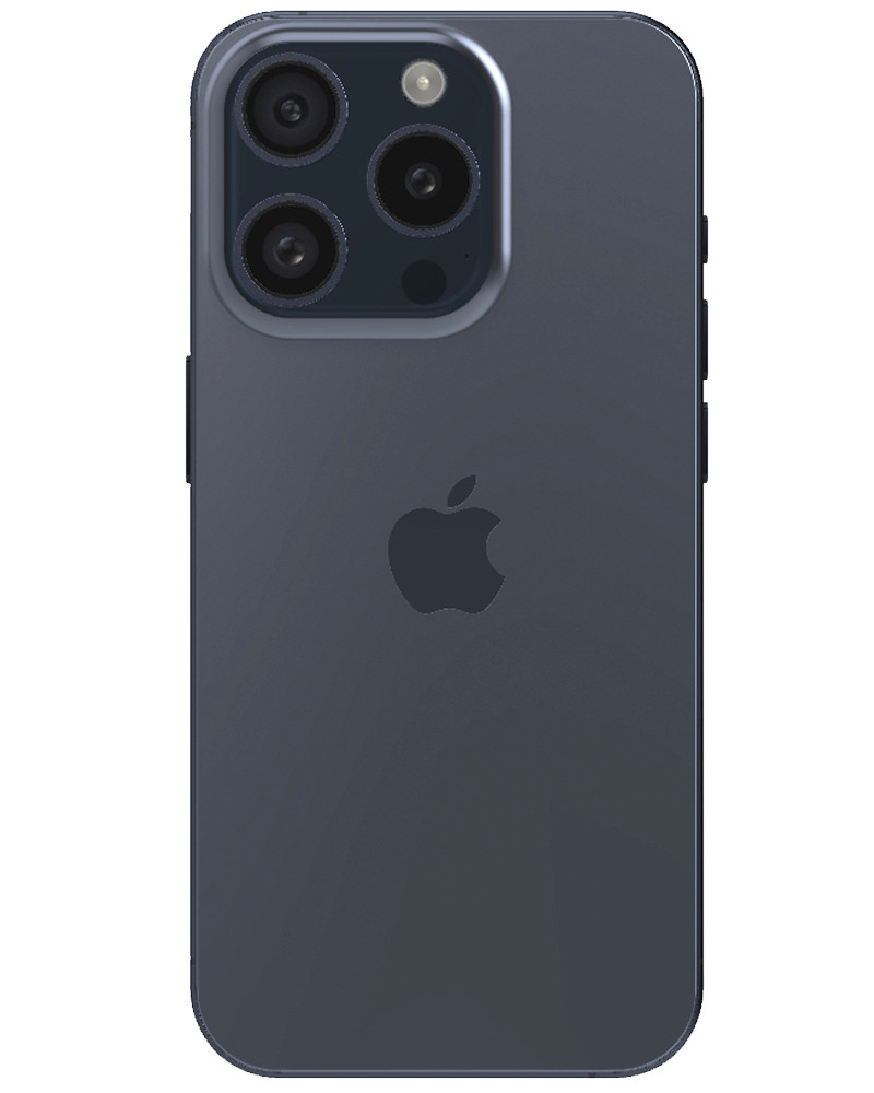 Wholesale Apple iPhone 15 Pro blue 256GB unlocked B stock bulk smartphone back view