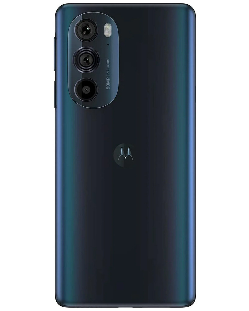 Wholesale Motorola Edge Plus 2022 blue 256GB unlocked b/c stock bulk smartphone back view