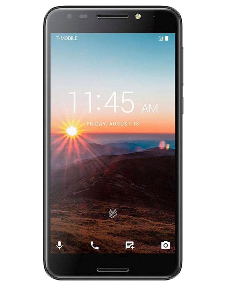 Wholesale Alcatel Revvl black 32GB unlocked CPO bulk smartphone front view