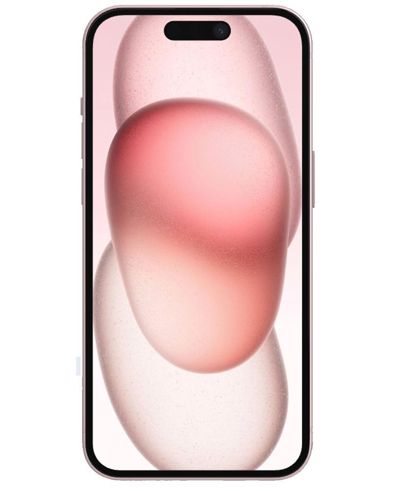 Wholesale Apple iPhone 15 pink 128GB unlocked B/C stock bulk smartphone front view