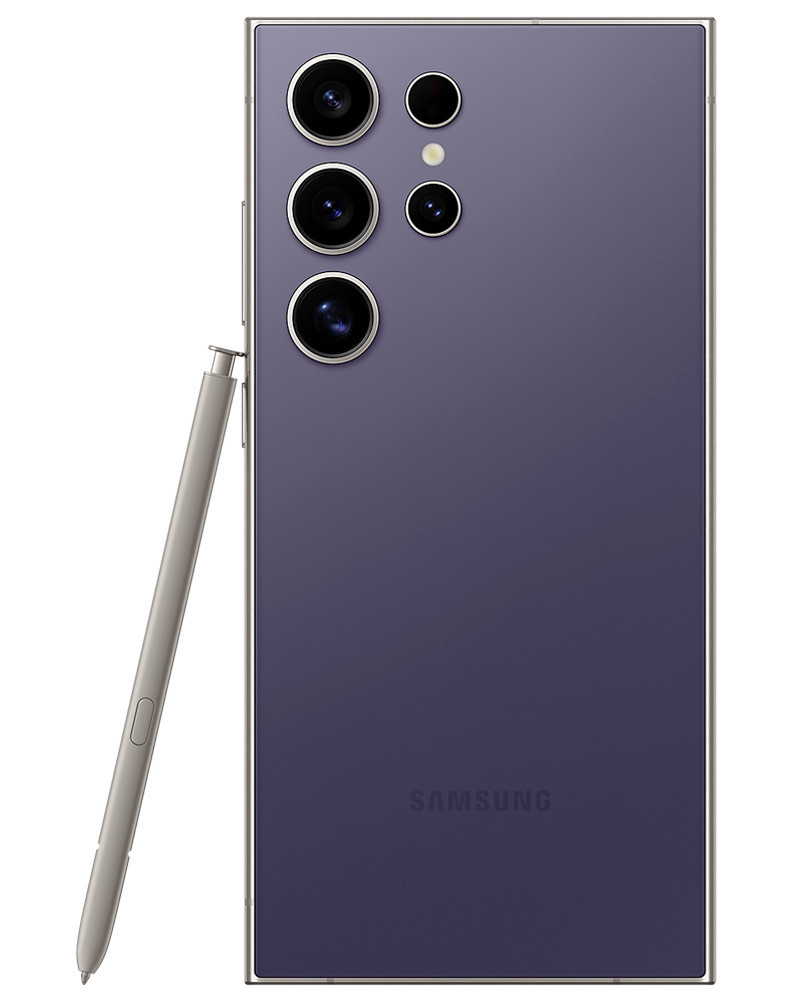 Wholesale Samsung Galaxy S24 Ultra titanium violet 512GB unlocked b stock bulk smartphone back view