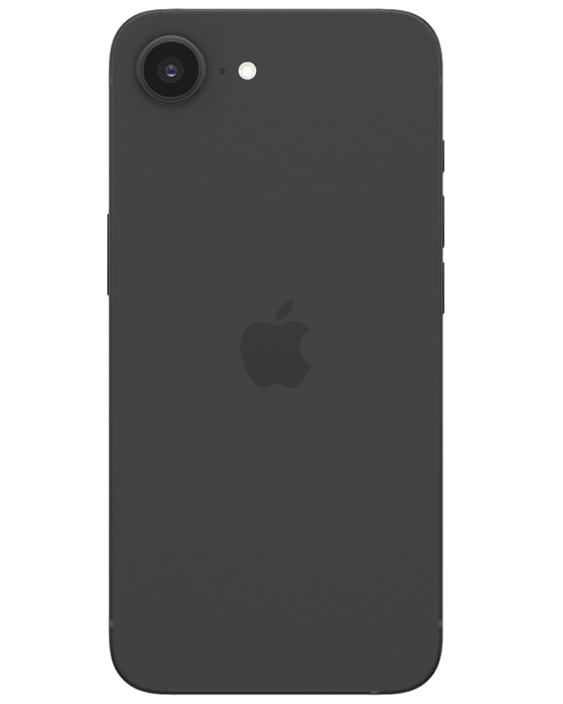 Wholesale Apple iPhone 16e black 128GB unlocked B/C grade bulk smartphone back view