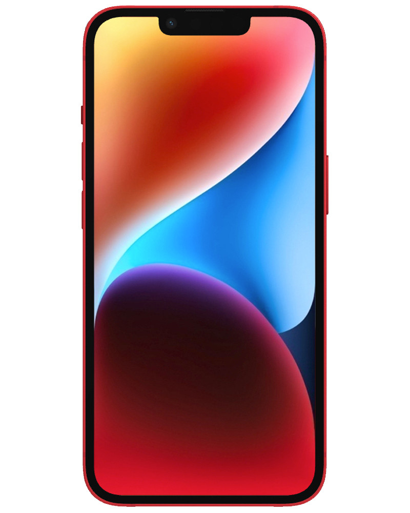 Wholesale iPhone 14 red 128GB unlocked C grade bulk smartphone with below 80% battery front view