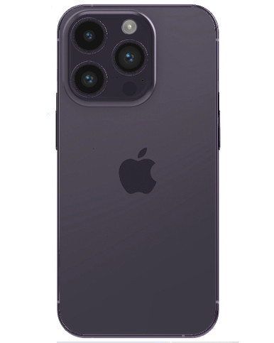 Wholesale Apple iPhone 14 Pro A2650 128GB Deep Purple - A/B Stock Below 80% Battery (Unlocked) back view