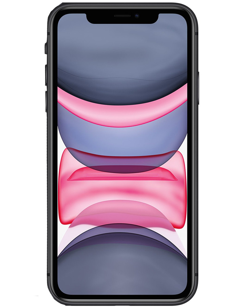 Wholesale iPhone 11 black 64GB unlocked B/C stock bulk smartphone with below 80% battery front view