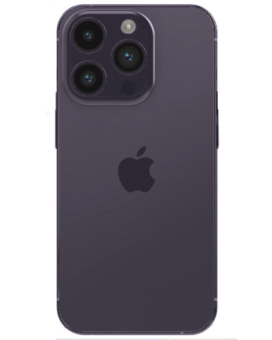 Wholesale Apple iPhone 14 Pro Max A2651 1TB Deep Purple - A/B Stock Below 80% Battery (Unlocked) back view