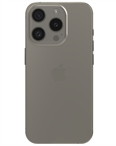 Wholesale Apple iPhone 15 Pro A2848 Natural Titanium 128GB B Stock (Unlocked) back view
