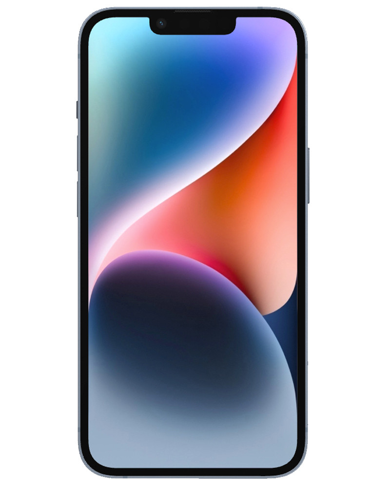 Wholesale iPhone 14 Plus blue 128GB unlocked B stock bulk smartphone below 80% battery front view