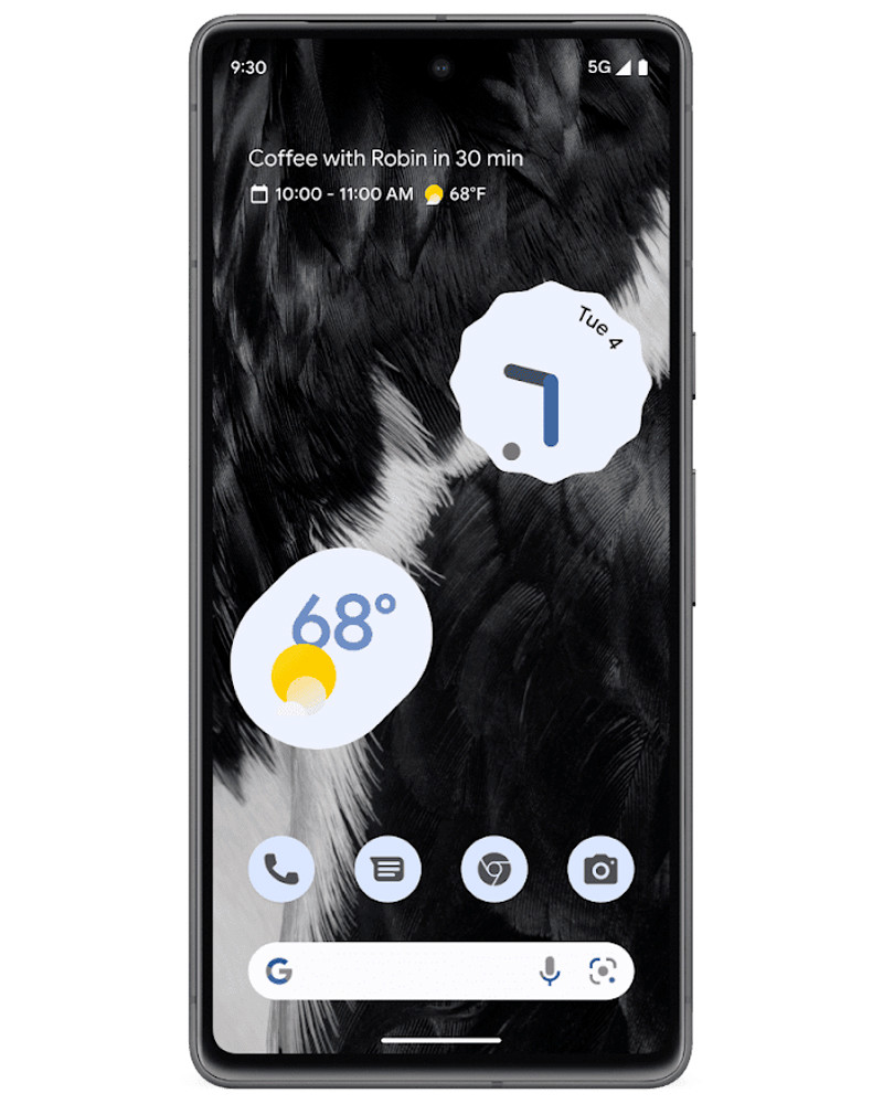 Wholesale Google Pixel 7 obsidian 256GB unlocked B/C grade bulk smartphone front view