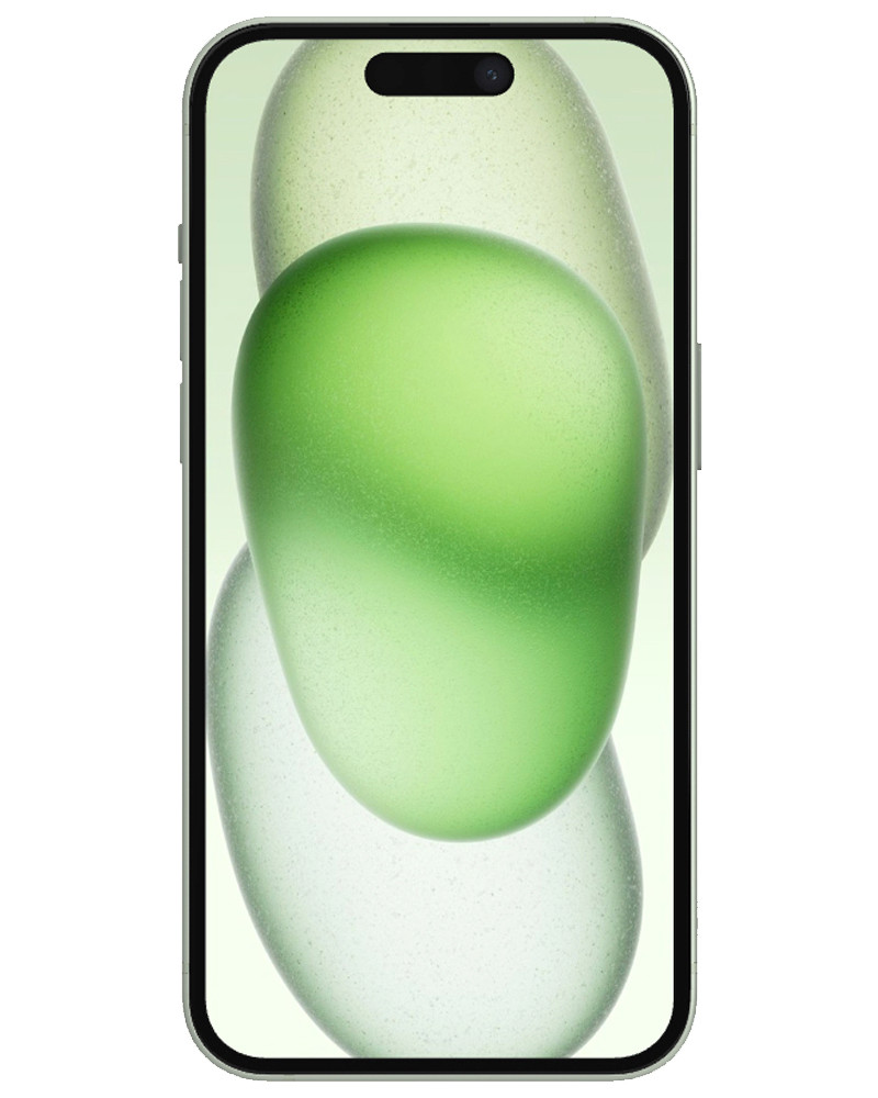 Wholesale iPhone 15 green 256GB unlocked B/C grade bulk smartphone front view