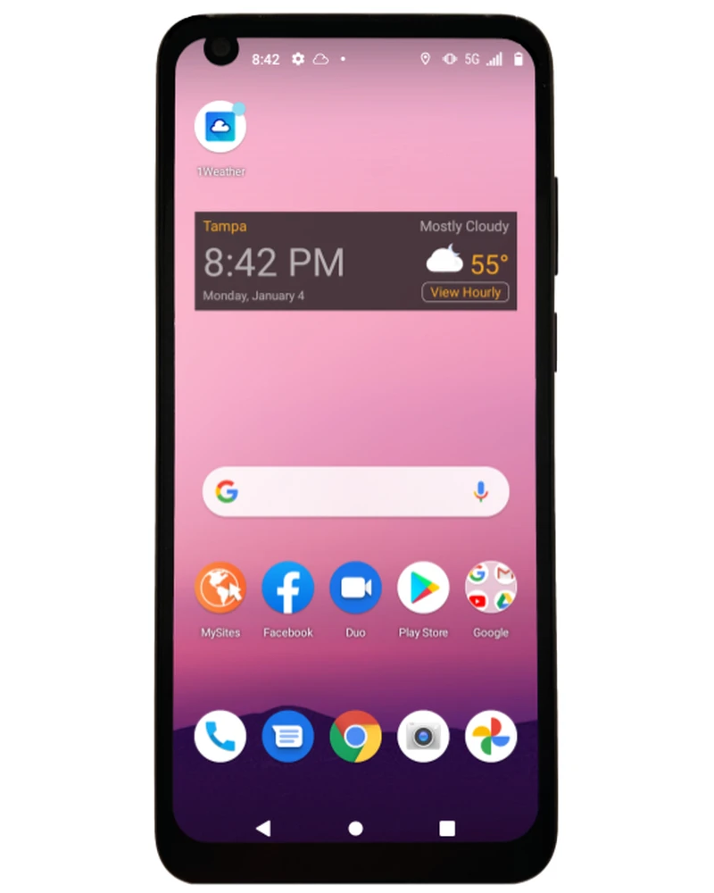 Wholesale Orbic Magic Black 64GB unlocked B stock bulk smartphone front view