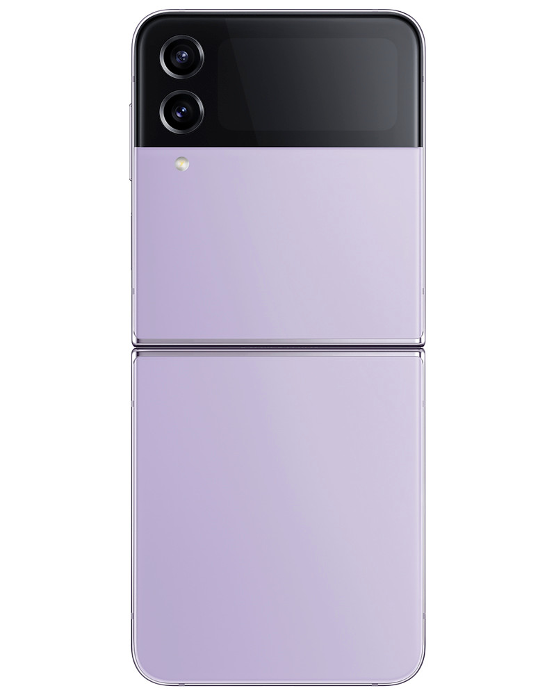 Wholesale Samsung Galaxy Z Flip4 Bora Purple 128GB unlocked A/B stock bulk smartphone back view