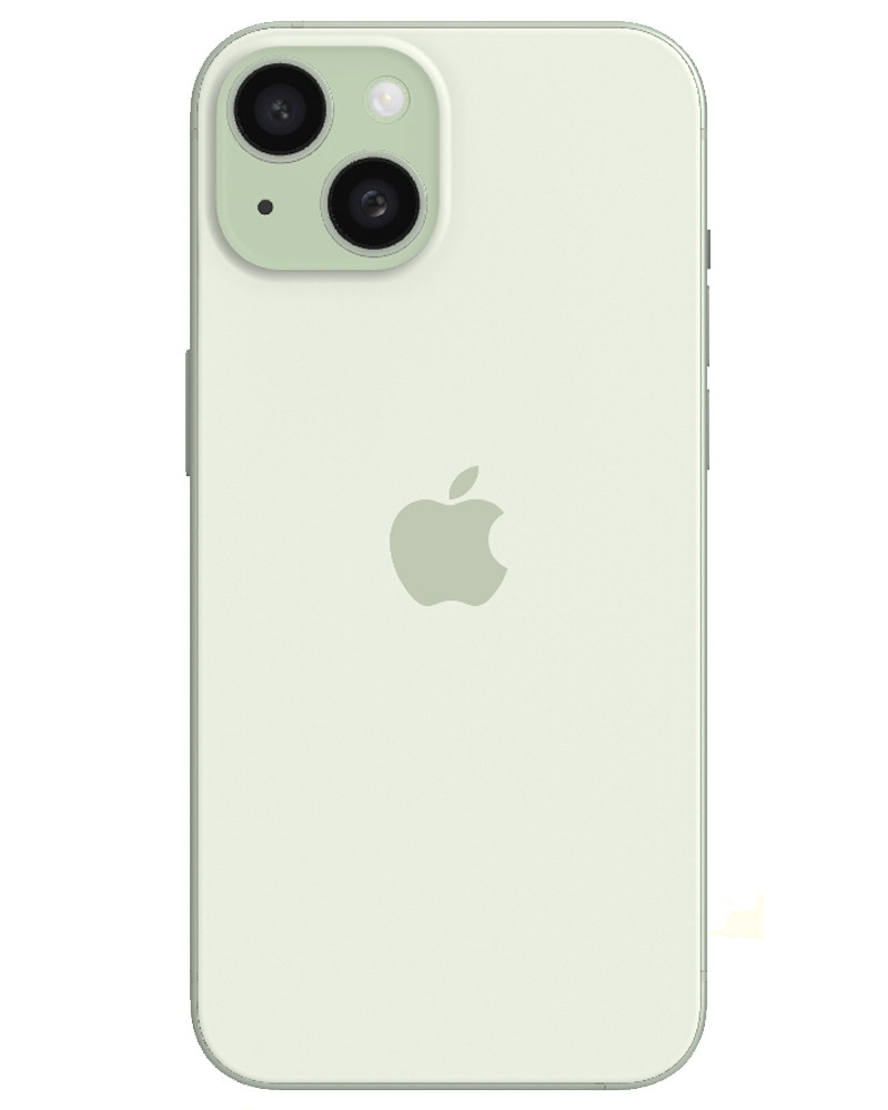 Wholesale Apple iPhone 15 green 256GB unlocked C stock bulk smartphone back view