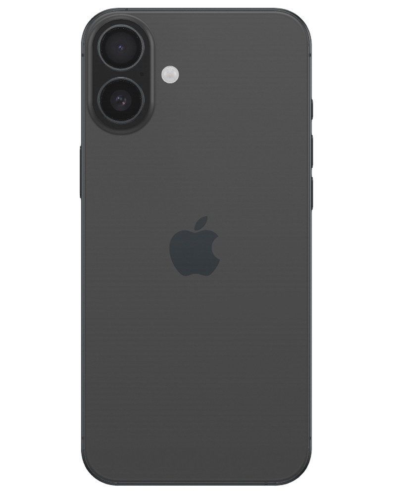 Wholesale iPhone 16 Plus black 128GB unlocked A/B stock bulk smartphone back view