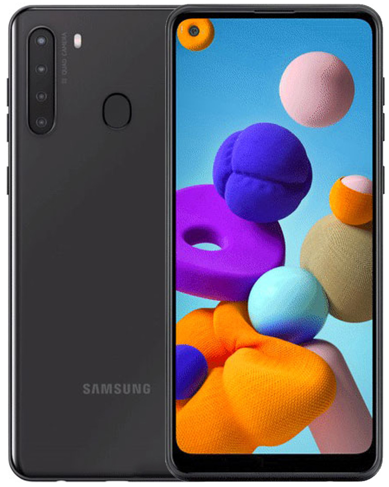 Wholesale Samsung Galaxy A21 black 32GB T-Mobile locked A/B grade bulk smartphone