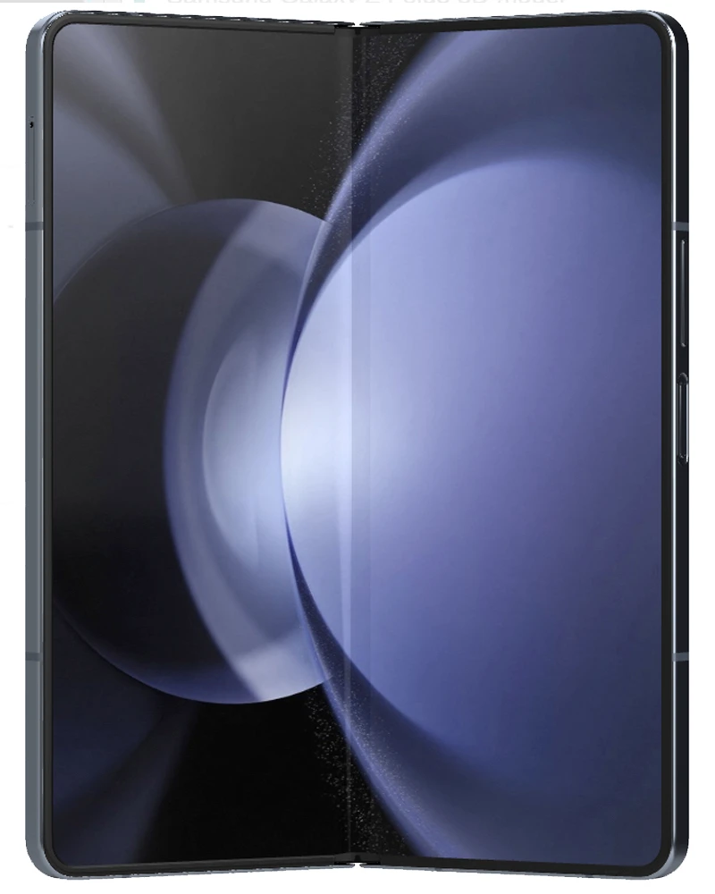 Wholesale Samsung Galaxy Z Fold5 icy blue 1TB unlocked A/B grade bulk smartphone unfolded view