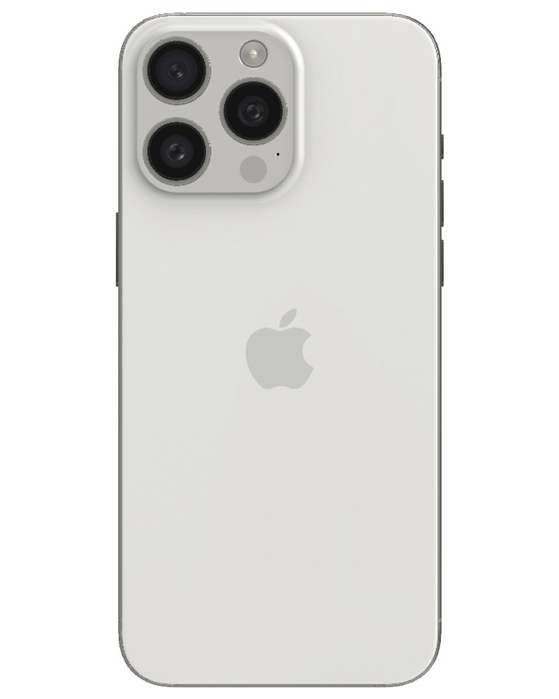 Wholesale Apple iPhone 15 Pro Max white 256GB unlocked A grade bulk smartphone back view