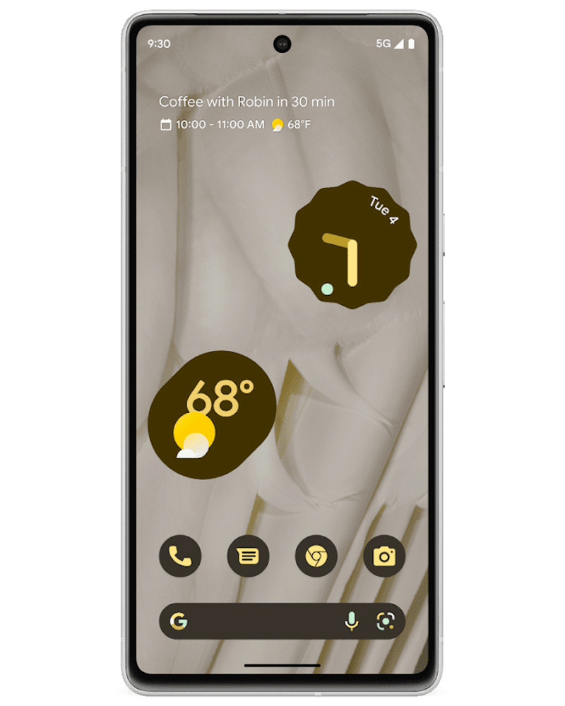 Wholesale Google Pixel 7 white 128GB unlocked A grade bulk smartphone front view