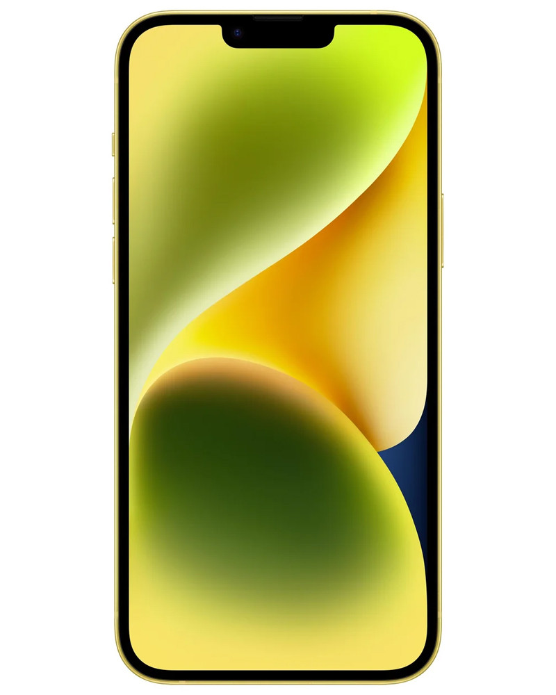 Wholesale Apple iPhone 14 Plus yellow 512GB unlocked A/B grade bulk smartphone front view