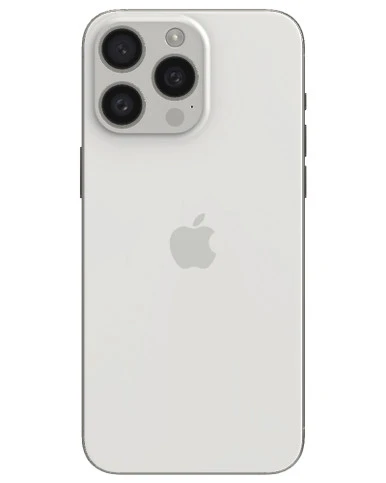 Wholesale Apple iPhone 15 Pro Max A2849 White Titanium 256GB - A/B Stock (Unlocked) back view angle