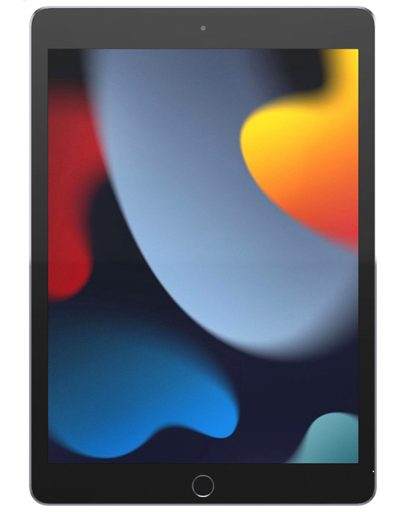 Wholesale Apple iPad 9th gen 2021 A2603 space gray 64GB unlocked, B grade — bulk tablet lot front view