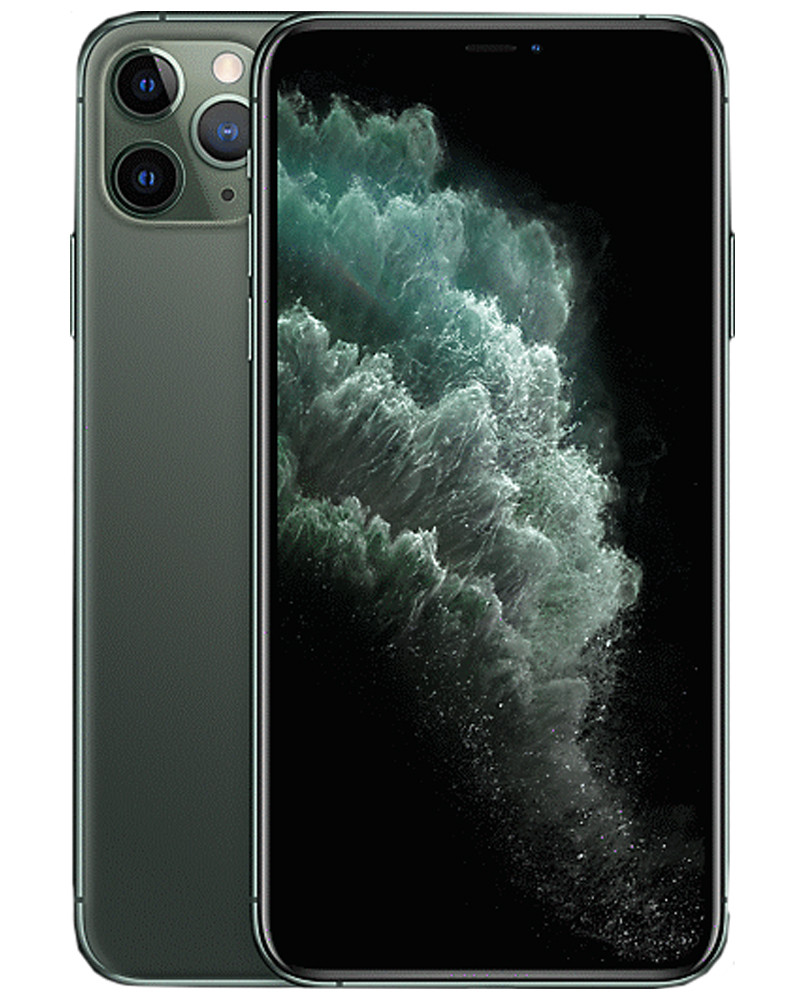 Wholesale Apple iPhone 11 Pro Max midnight green 256GB unlocked A/B grade bulk smartphone, battery below 80%