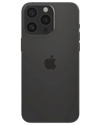 Wholesale Apple iPhone 15 Pro Max black titanium 256GB unlocked a stock smartphone back view