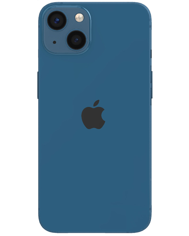 Wholesale Apple iPhone 13 blue 256GB 5G unlocked, B/C grade — bulk smartphone lot back view