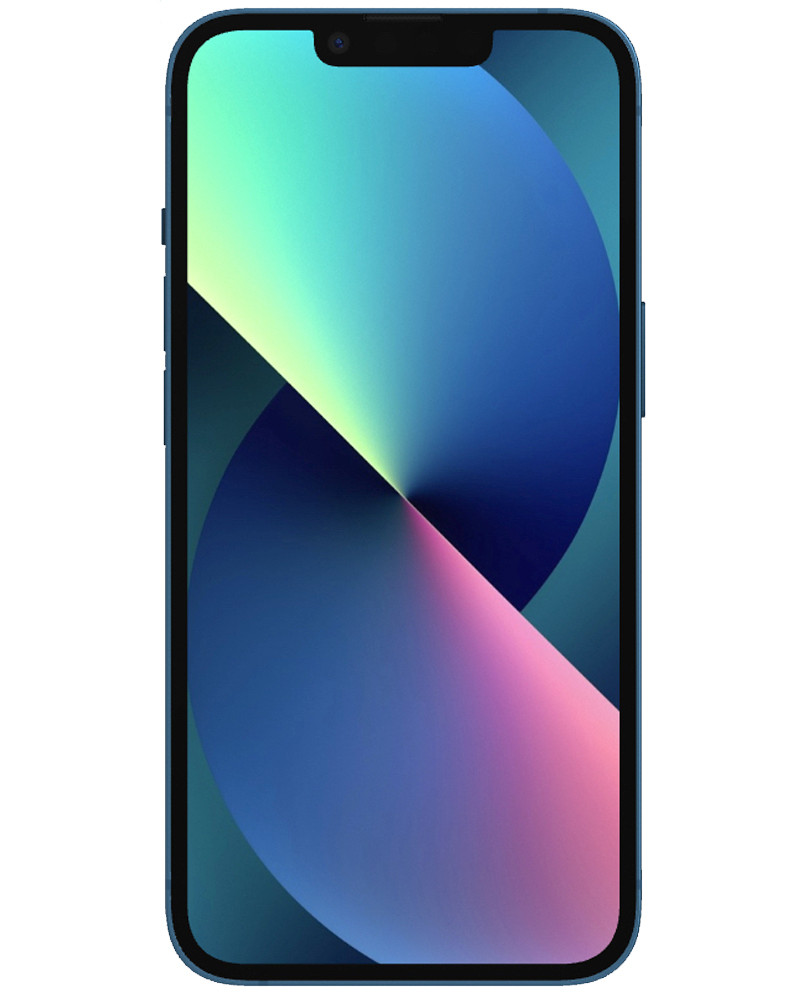 Wholesale Apple iPhone 13 blue 256GB 5G unlocked, B/C grade — bulk smartphone lot front view