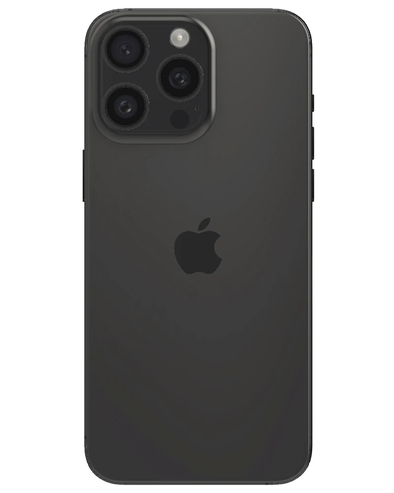 Wholesale Apple iPhone 15 Pro Max black titanium 1TB 5G unlocked, A+ grade — bulk smartphone lot back view