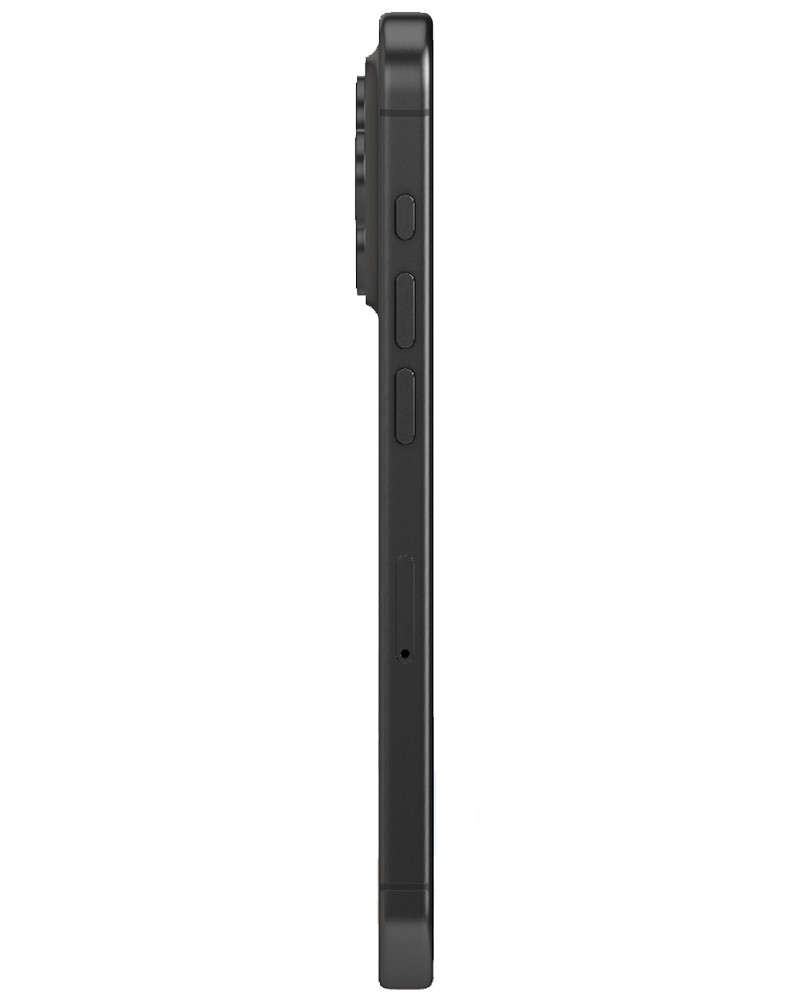Wholesale Apple iPhone 15 Pro black titanium 512GB 5G unlocked, A+ grade — bulk smartphone lot side view