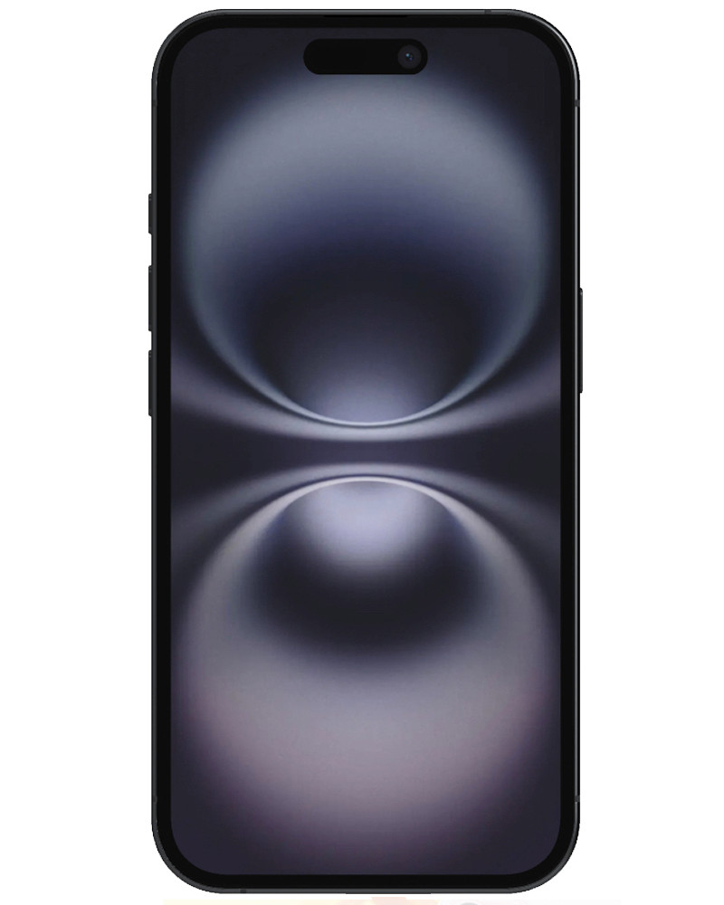 Wholesale Apple iPhone 16 black 128GB 5G, AT&T locked, A+ grade — bulk smartphone lot front view