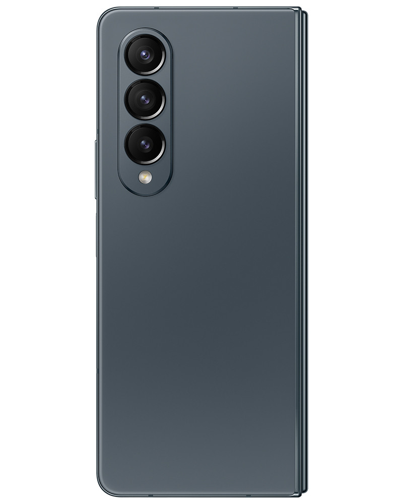 Wholesale Samsung Galaxy Z Fold4 gray green 512GB 5G unlocked, A stock — bulk smartphone lot camera view