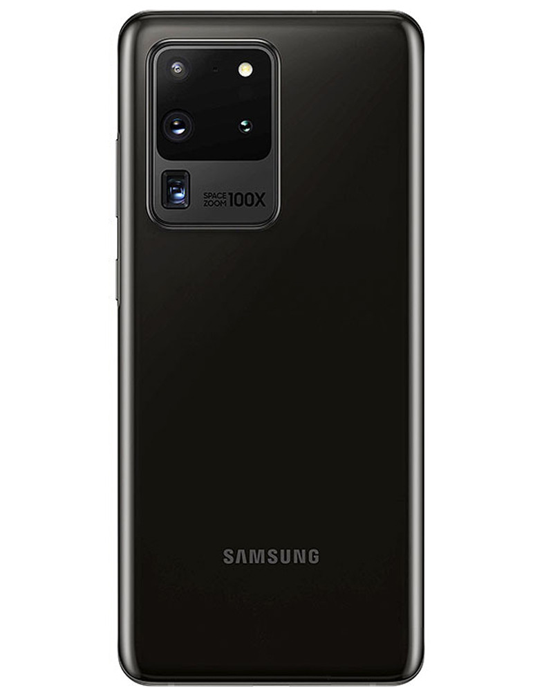 Wholesale Samsung Galaxy S20 Ultra cosmic black 128GB 5G unlocked, A stock — bulk smartphone lot back view