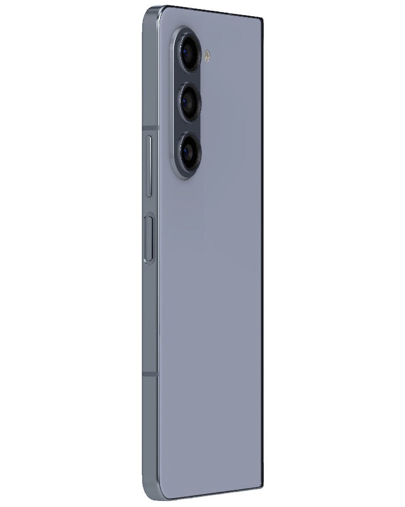 Wholesale Samsung Galaxy Z Fold5 icy blue 512GB 5G unlocked, B/C stock — bulk smartphone lot camera view