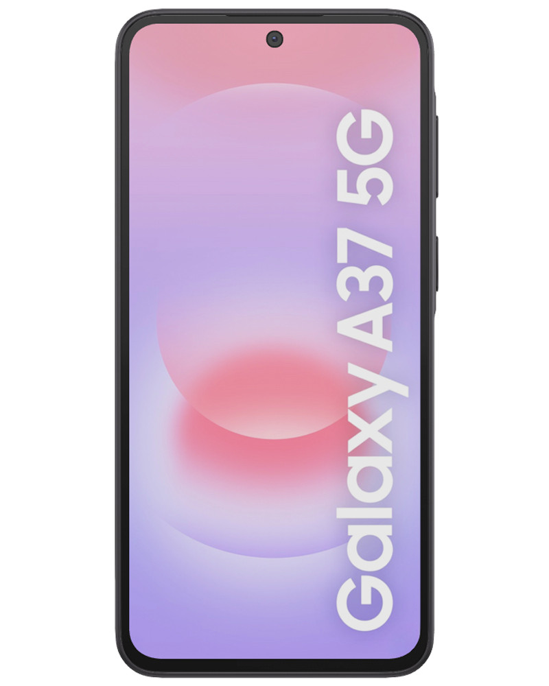 Wholesale Samsung Galaxy A37 awesome black 128GB 5G unlocked, brand new — bulk smartphone lot front view