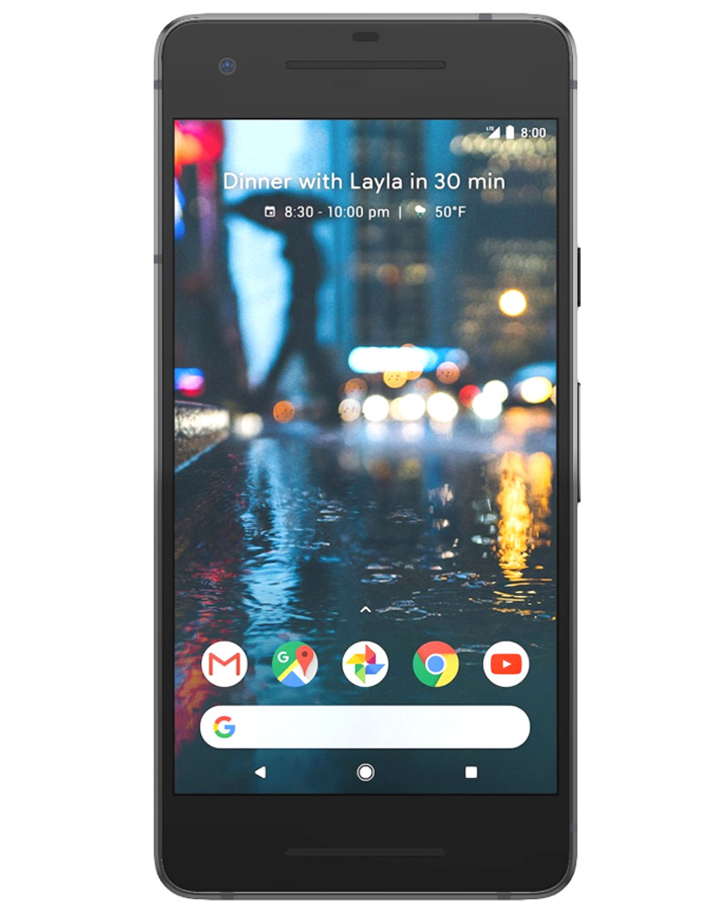 Wholesale Google Pixel 2 black 64GB 4G LTE unlocked, A stock — bulk smartphone lot front view