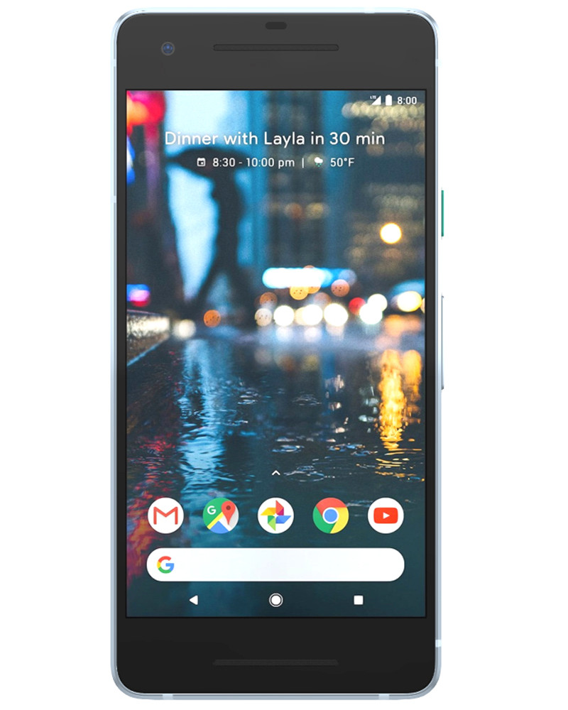 Wholesale Google Pixel 2 blue 64GB 4G LTE unlocked, A stock — bulk smartphone lot front view
