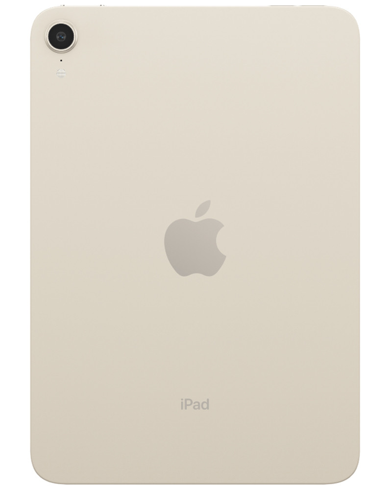 Wholesale Apple iPad Mini 8.3 2021 6th Gen starlight 64GB Wi-Fi only, A stock — bulk tablet lot back view