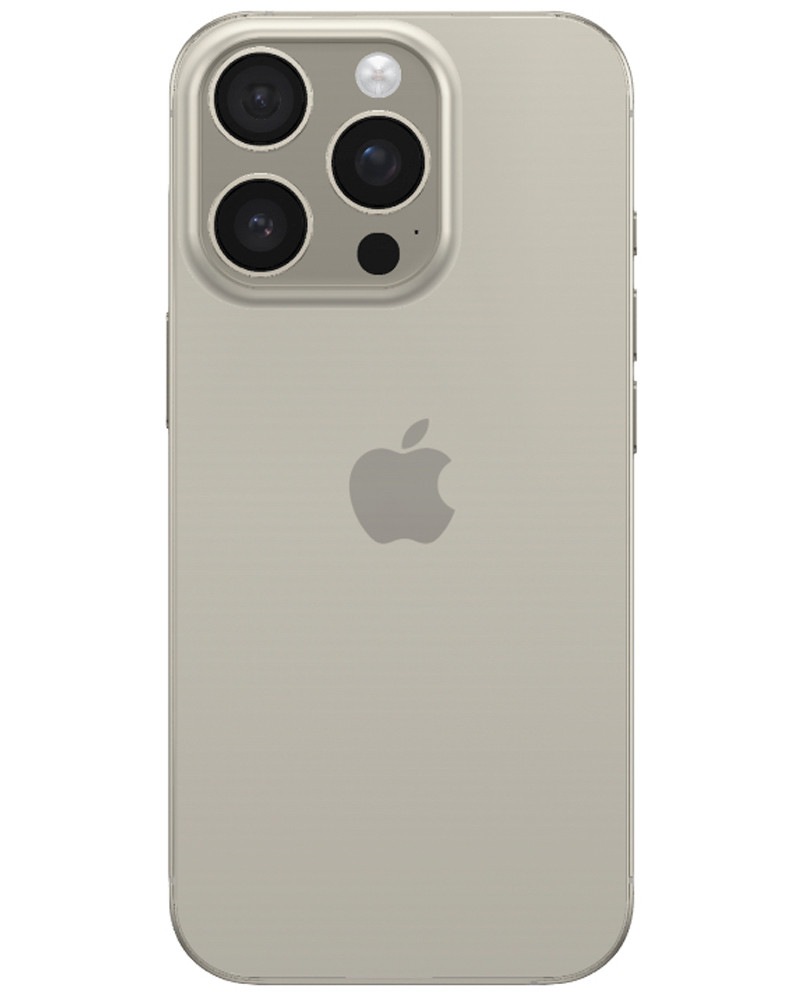 Wholesale Apple iPhone 16 Pro natural titanium 1TB 5G unlocked, B stock — bulk smartphone lot back view