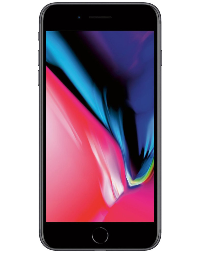 Wholesale Apple iPhone 8 Plus space gray 64GB 4G LTE unlocked, B/C stock — bulk smartphone lot front view