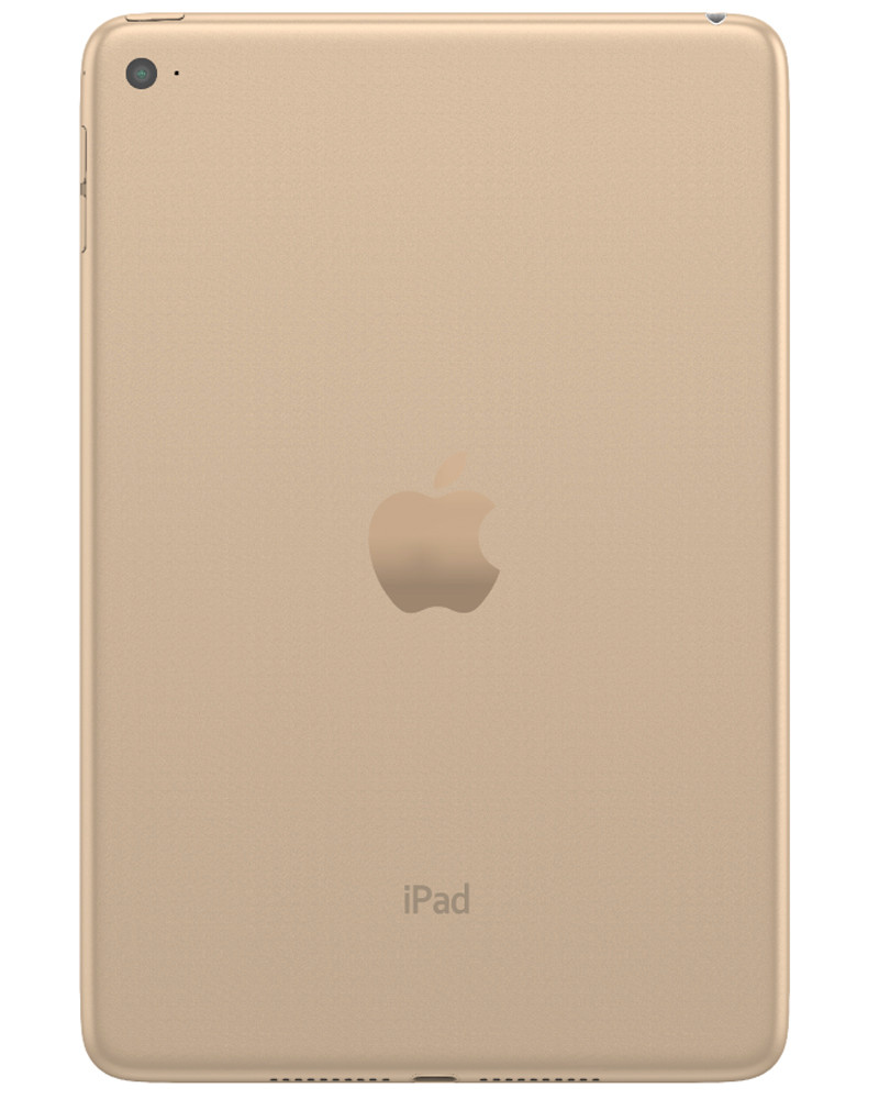 Wholesale Apple iPad Mini 7.9 2015 4th Gen gold 128GB Wi-Fi only, B/C stock — bulk tablet lot back view